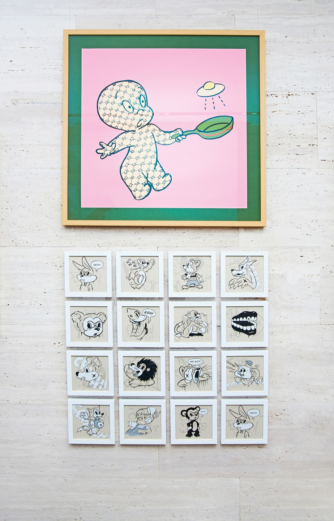 Принт из коллаборации художника Trouble Andrew с домом Gucci называется Gucci Ghost