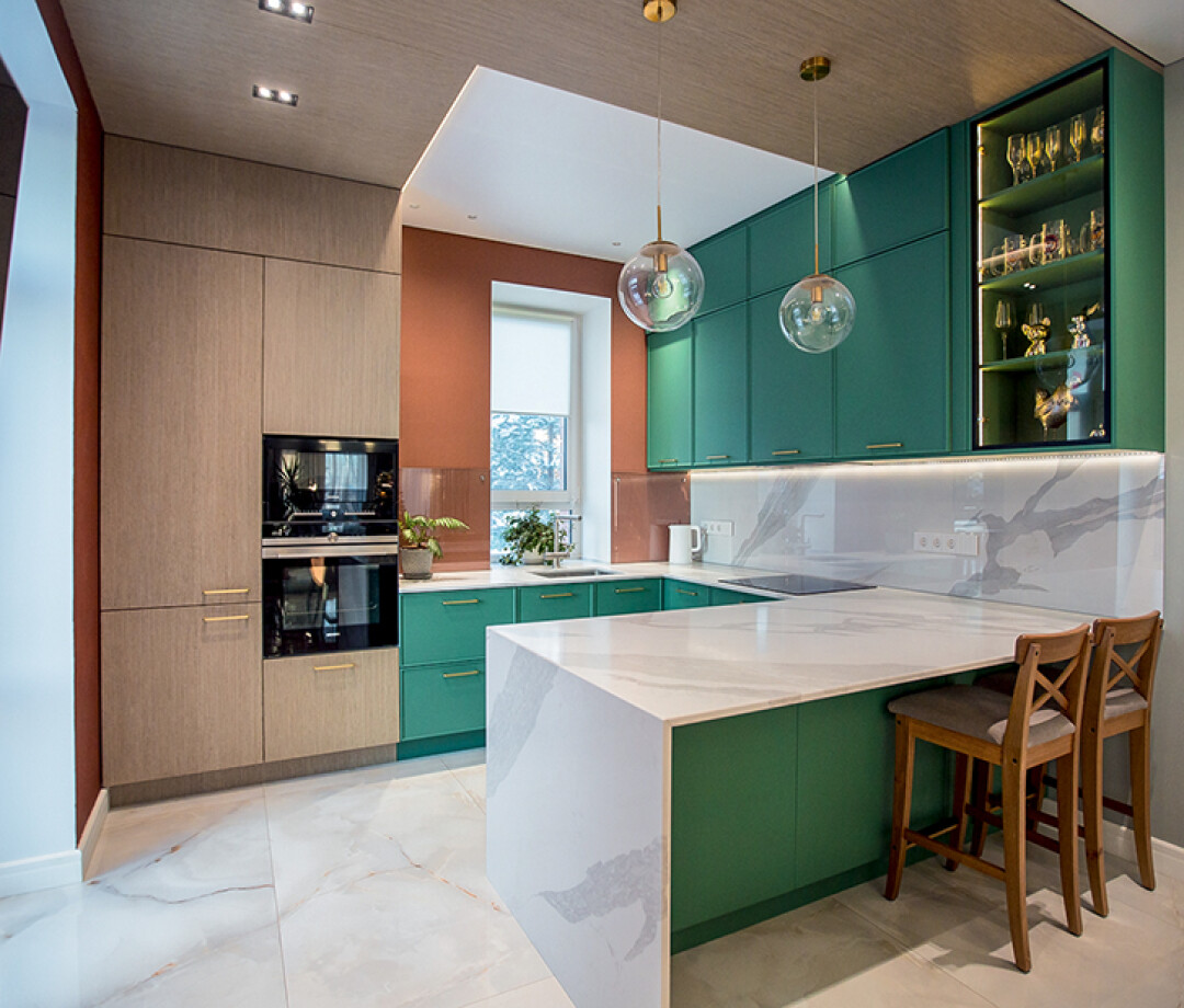 Техника от Техноidea, кварцевая столешница от Studio Decor