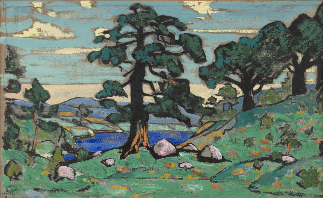 Рерих Н.К. Эскиз декорации к I акту балета Стравинского «Весна священная»