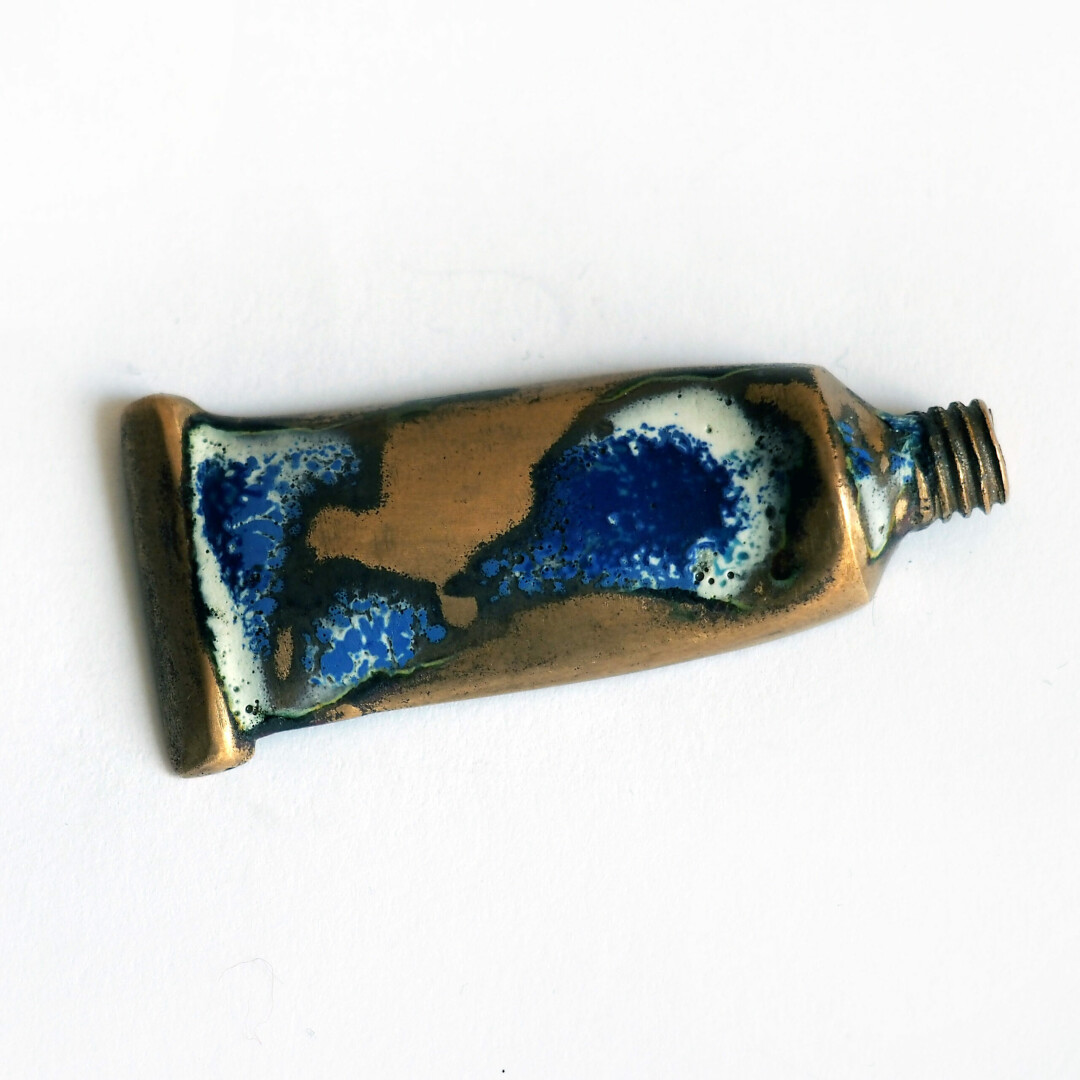 Николай Балабин. Гарнитур «Творчество». Брошь «Тюбик». 2017. Россия, Санкт-Петербург