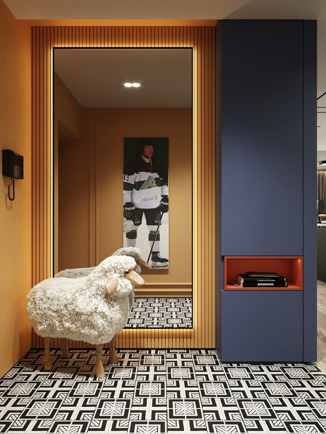 Прихожая проекта «Интерьер с овцой», ЖК «Империал»