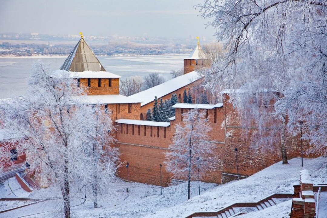 Кремль нижний новгород зимой фото