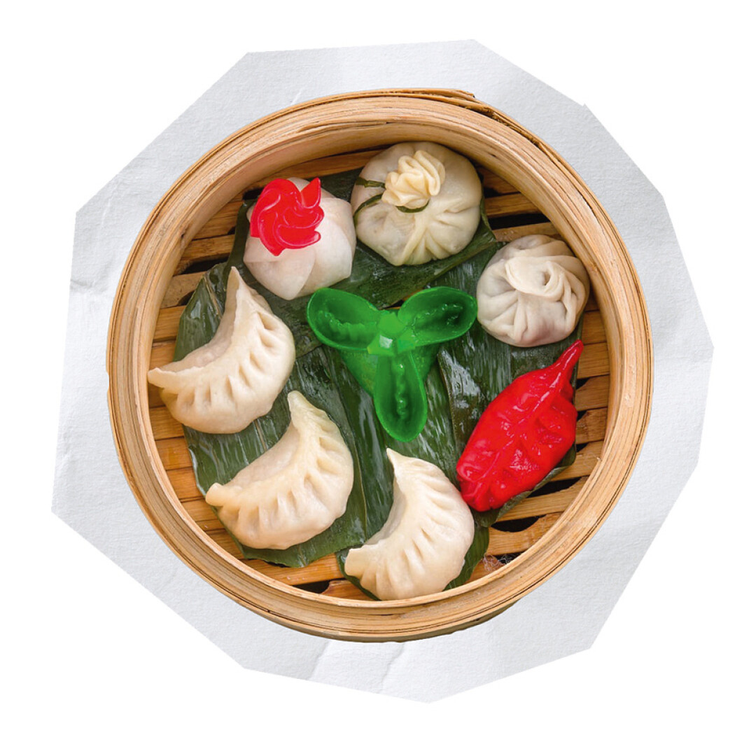 Дим-самы с бараниной и укропом в «Индокитае»