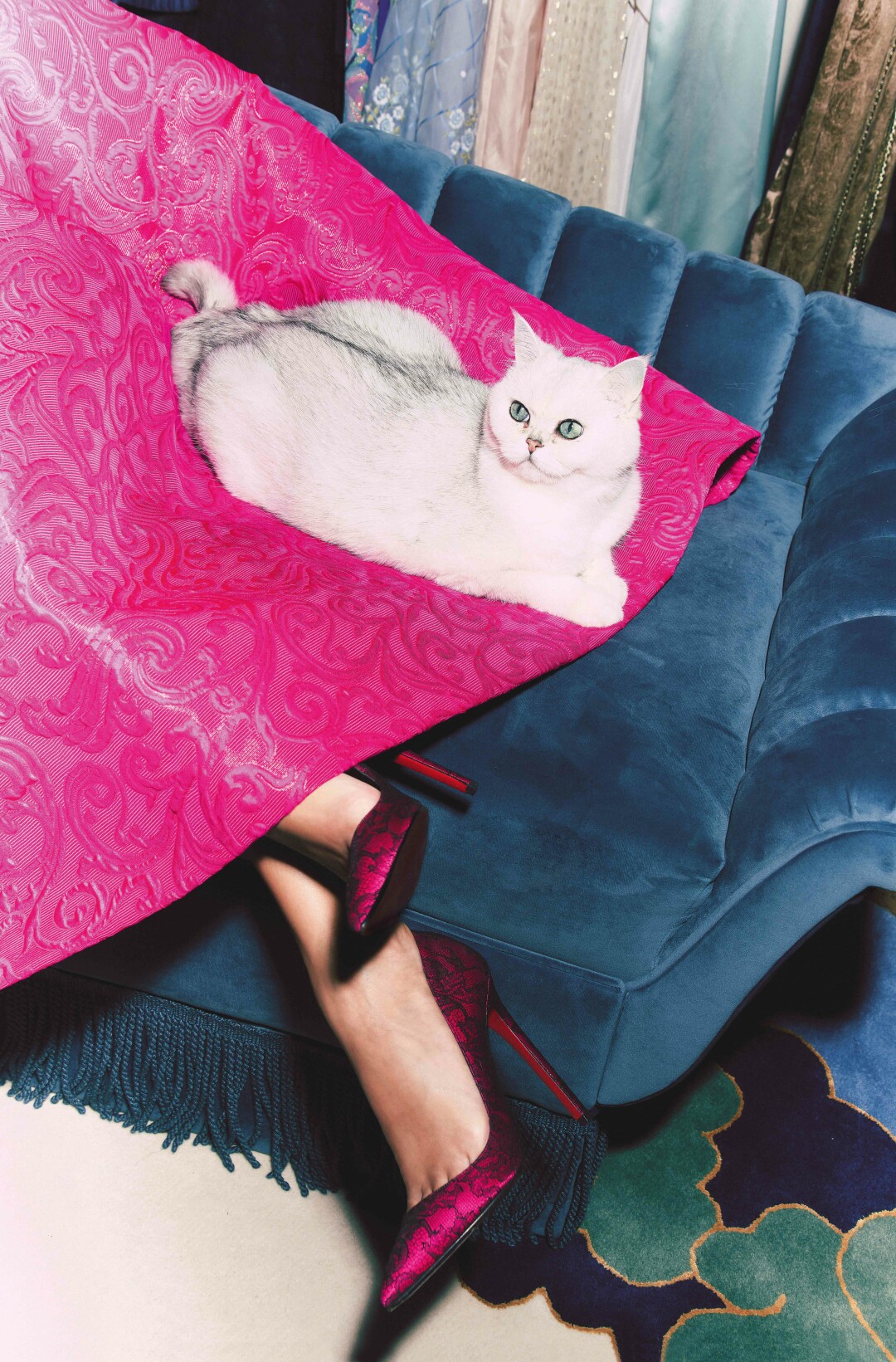 На Лидии: платье NINA RICCI COUTURE (Meowshka Vintage)