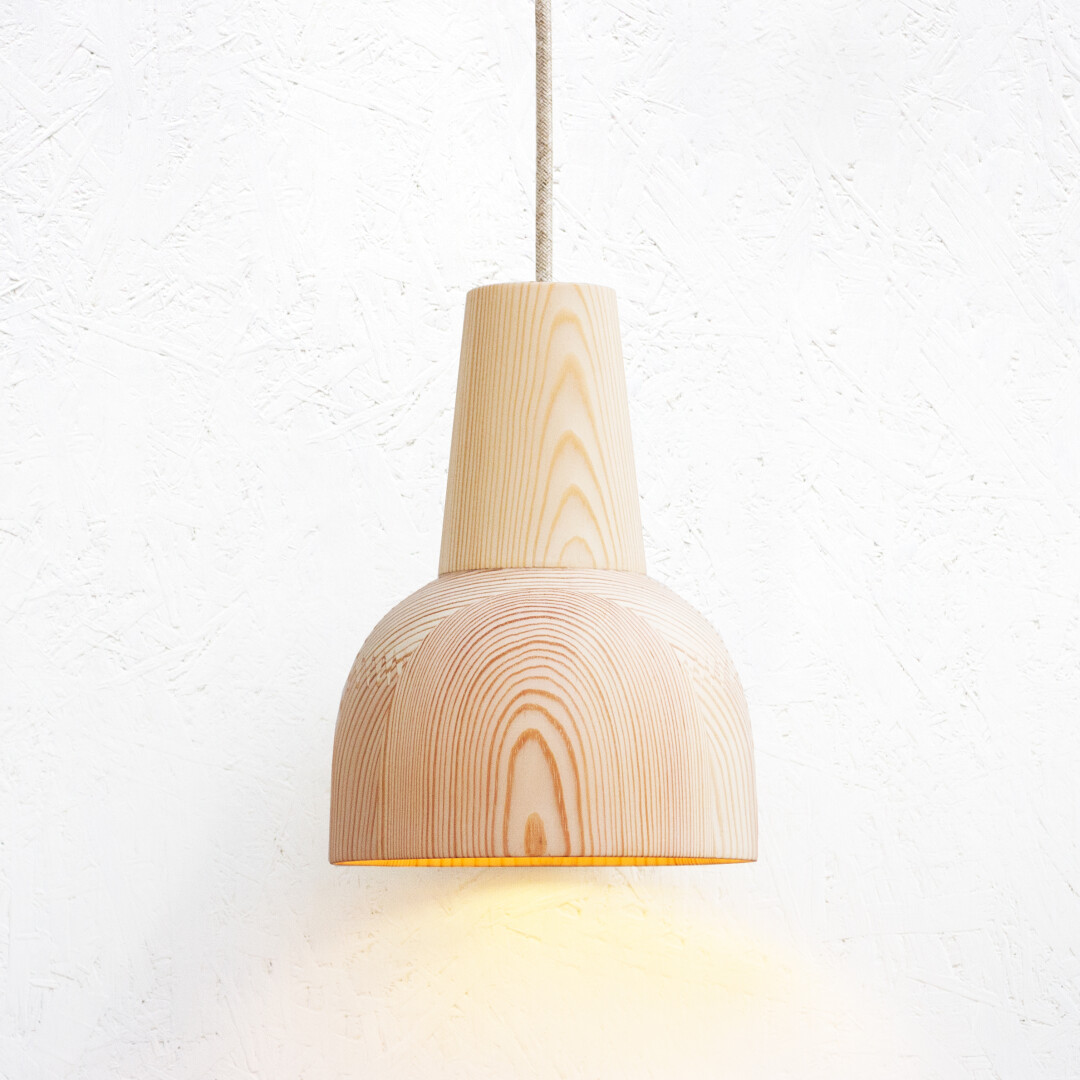 Подвесной светильник из сосны