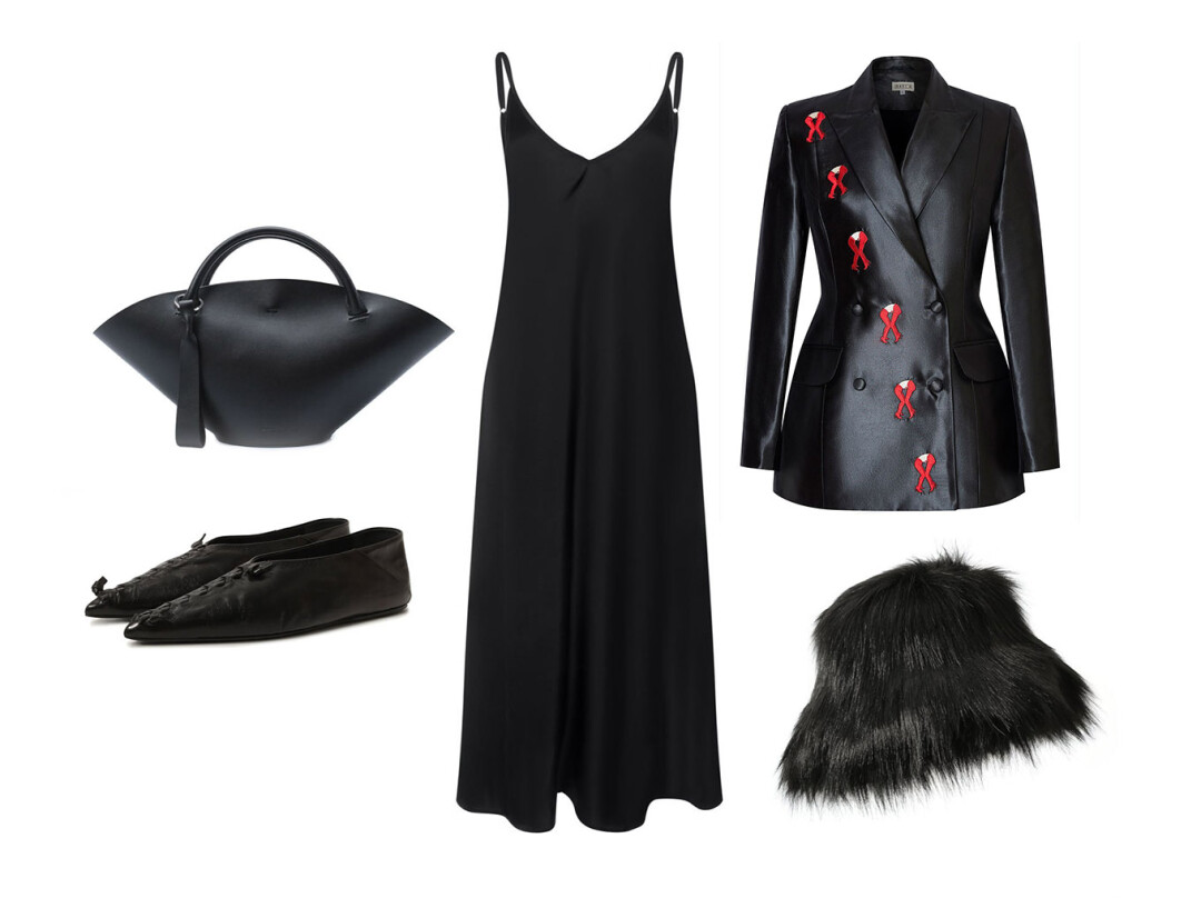 Панама Dolce & Gabbana, ДЛТ, 84 350 руб., сорочка PETRA, 9 900 руб., жакет OLA OLA, 25 740 руб., сумка Jil Sander, ДЛТ, 158 500 руб., балетки Jil