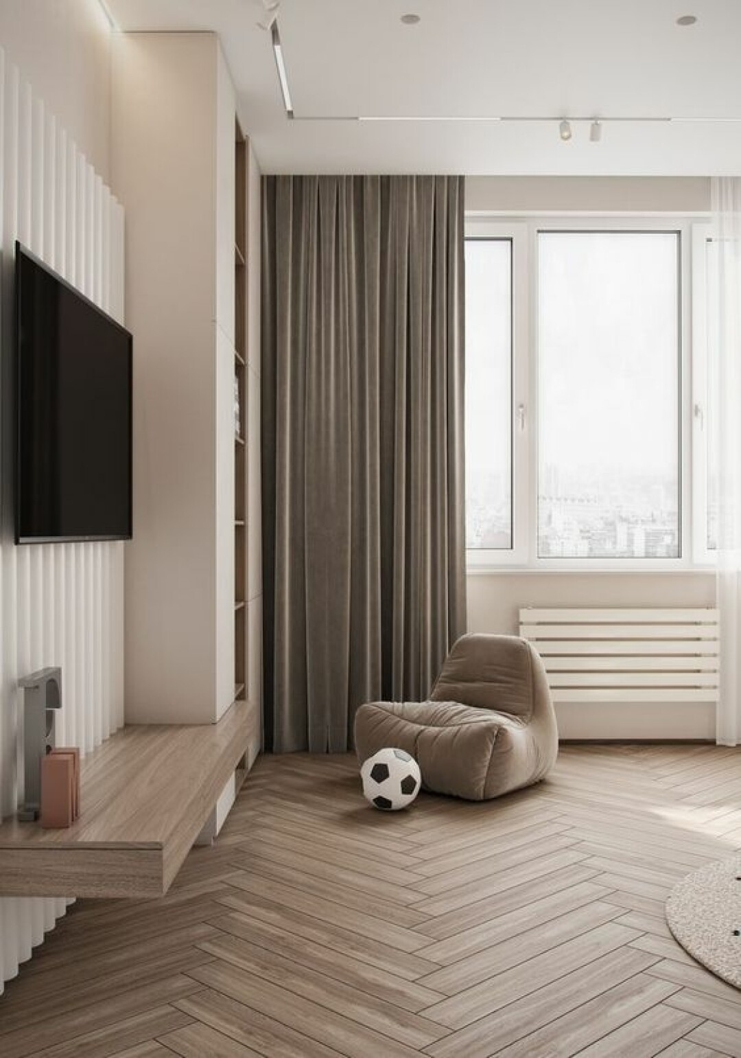 Слишком широкие шторы могут сузить пространство