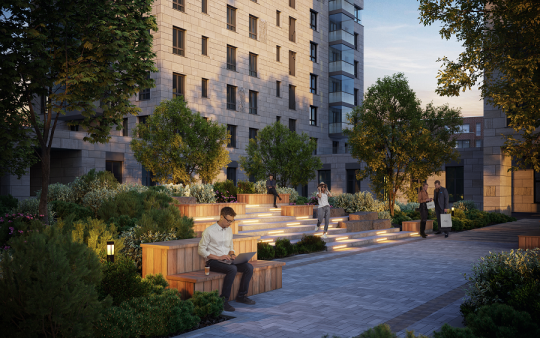 ЖК «Черная речка, 41» с амфитеатром во дворе