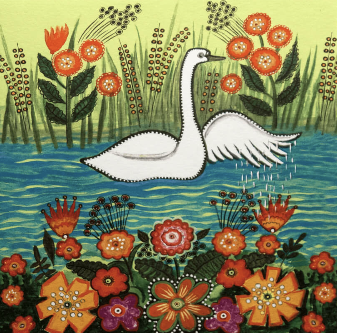 Открытка «Лебедушка»