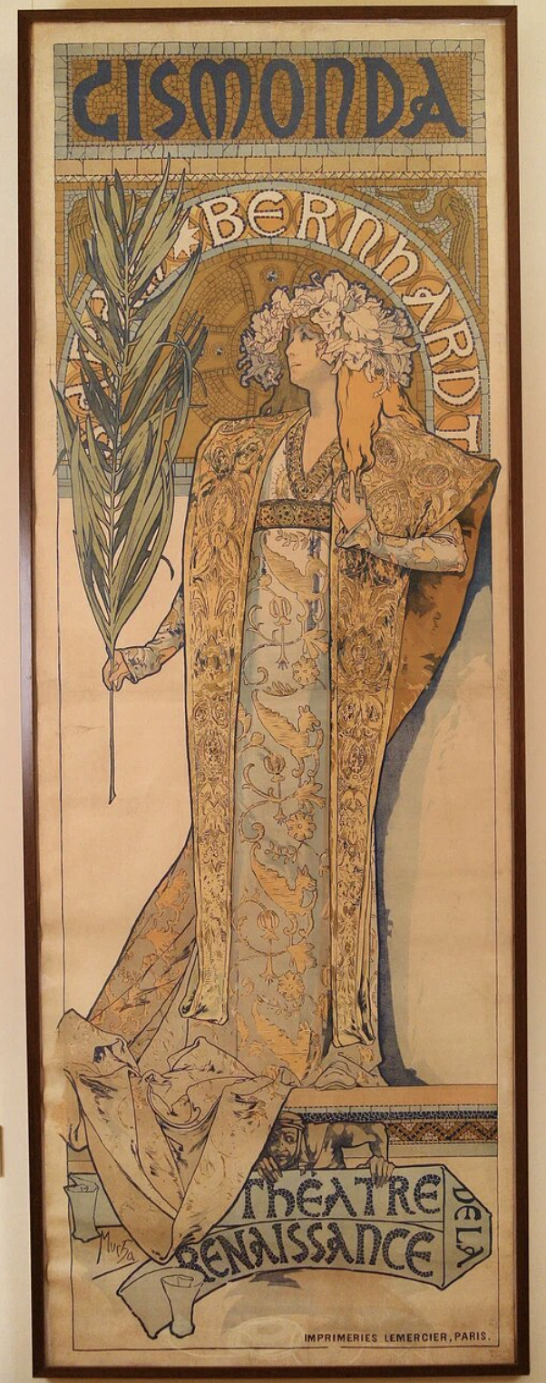 Альфонс Муха, «Сара Бернар в спектакле "Жисмонда"». Из собрания Санкт-Петербургского музея театрального и музыкального искусства)