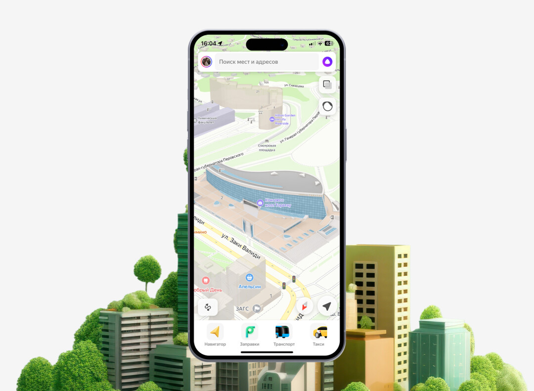 3D-модель конгресс-холл «Торатау» в дневной теме