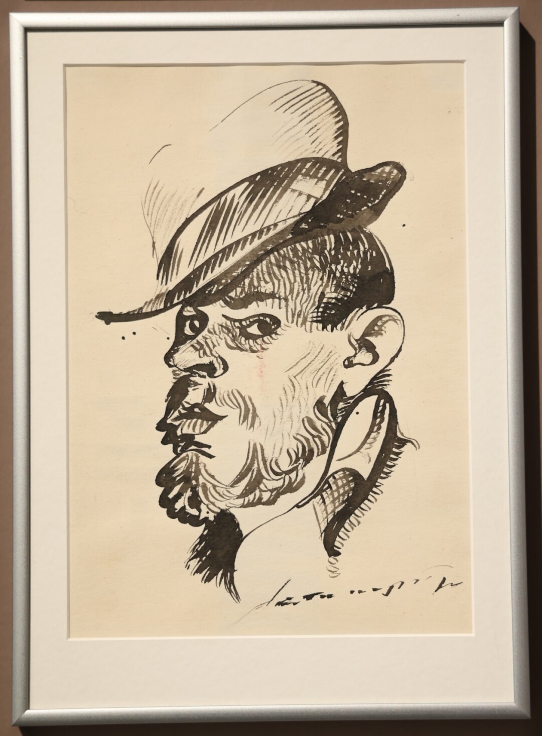 Анатолий Зверев. Автопортрет в шляпе. Конец 1950-х