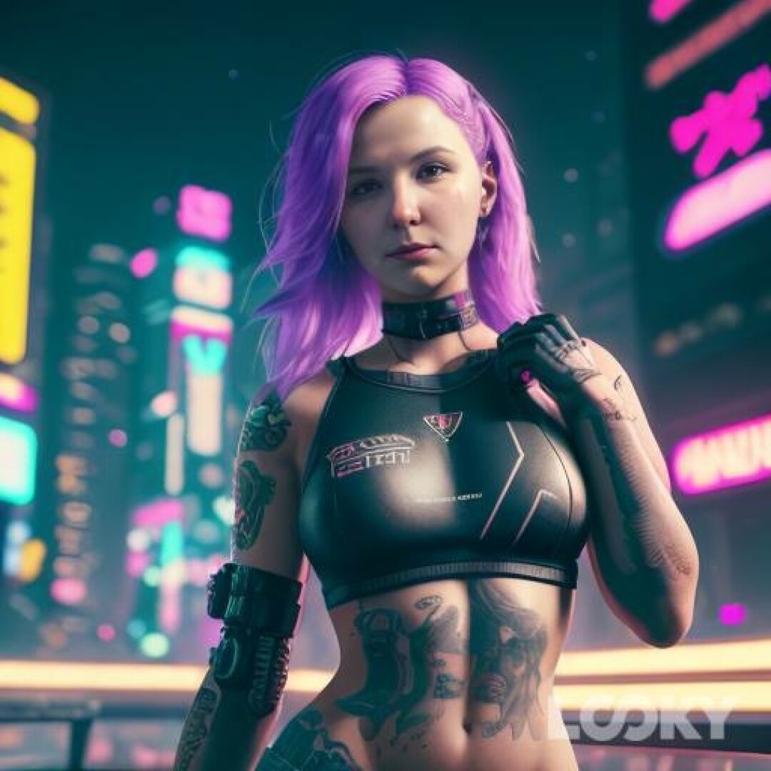 Нейроаватар в стиле игры Cyberpunk 2077