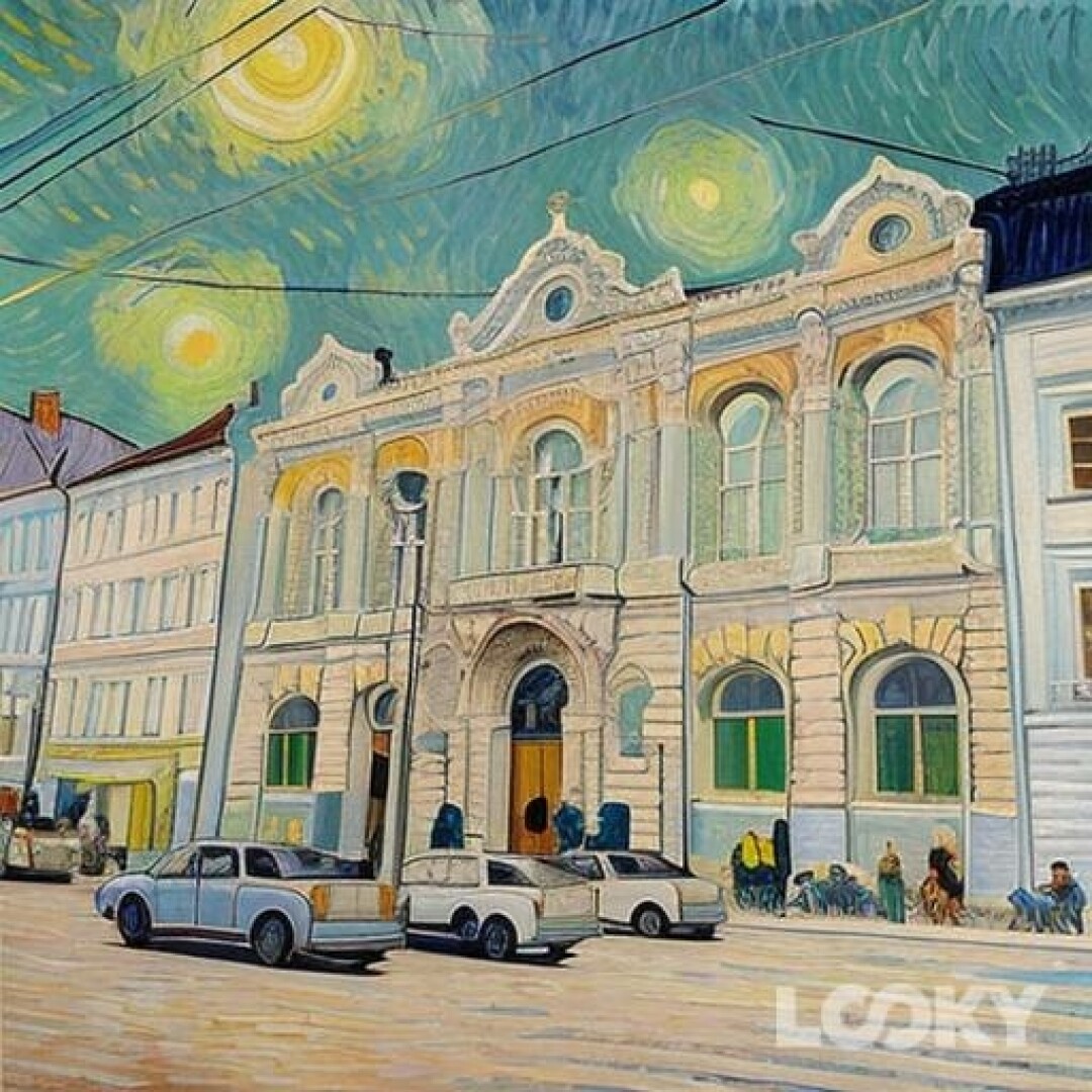 Вид на Литейный проспект, нейрофильтр в стиле Ван-Гога
