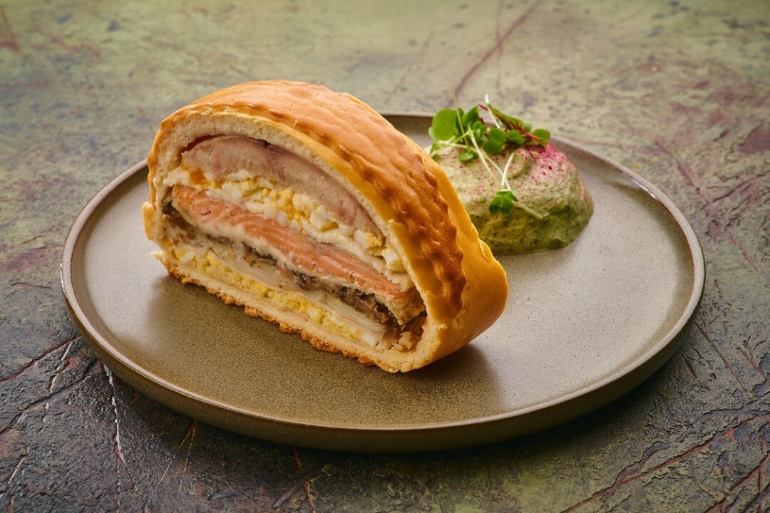 Шестислойная рыбная кулебяка