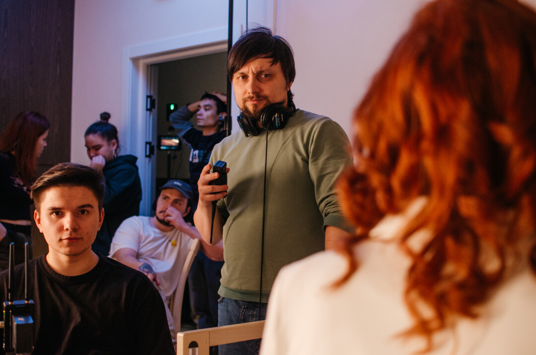 Камерамен Валерий Просвиров, Рузиль Насибуллин и остальная съемочная группа