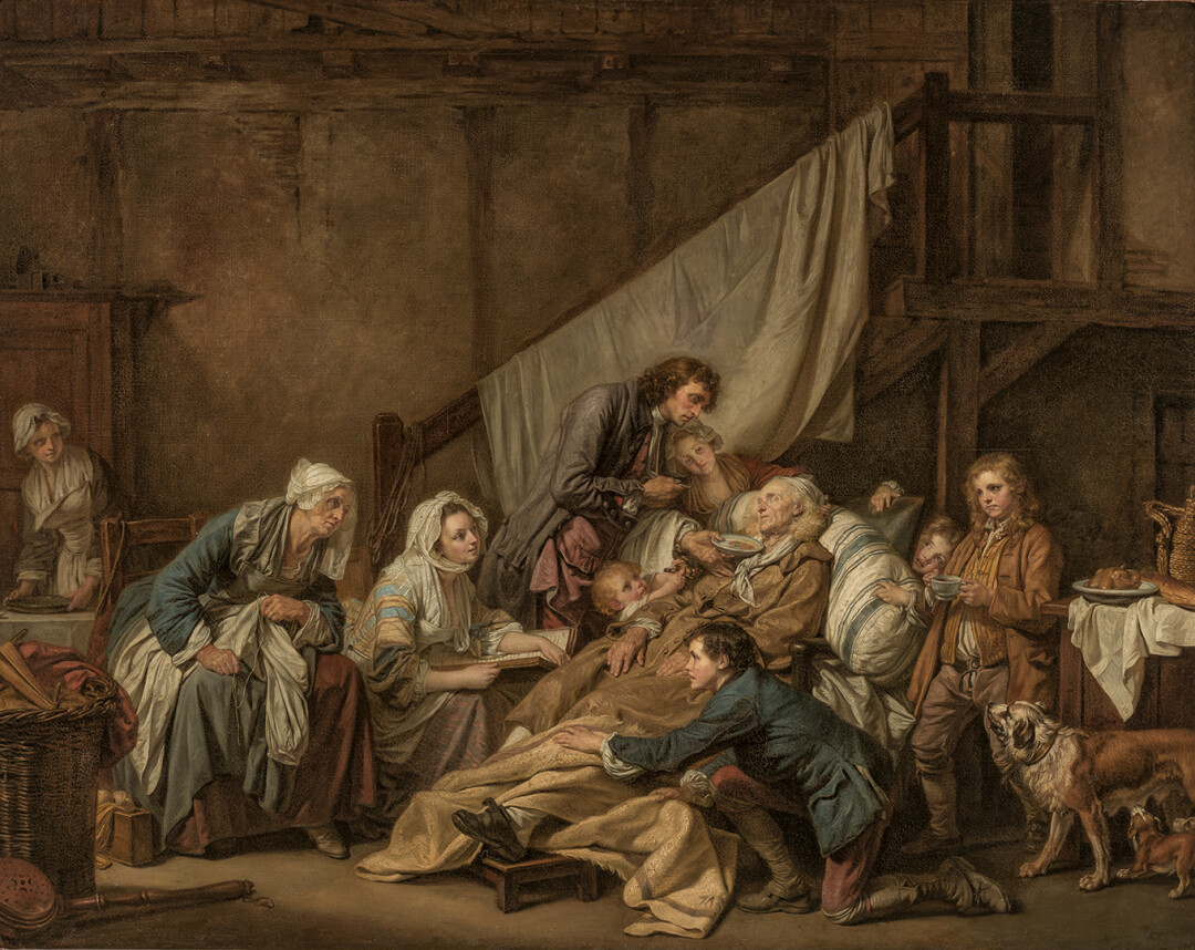 Жан-Баттист Грез. Паралитик. XVIII век.