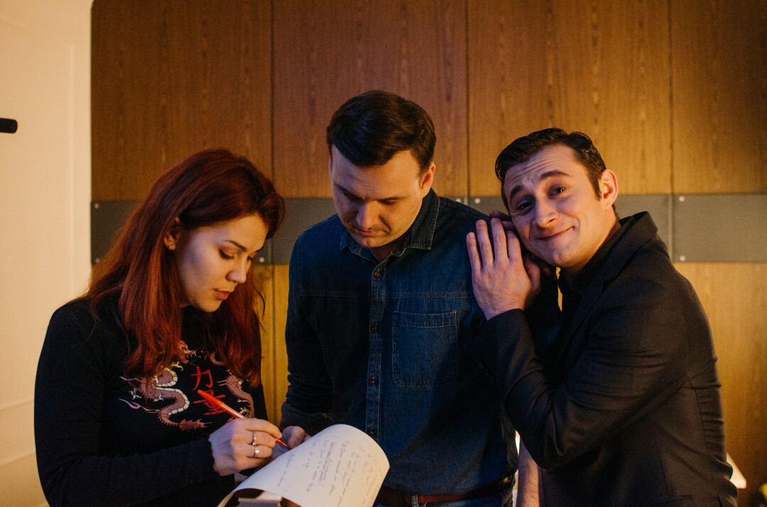 Исполнительный продюсер Елизавета Сакаева, актер Руслан Катеринчук и актер Константин Шелягин