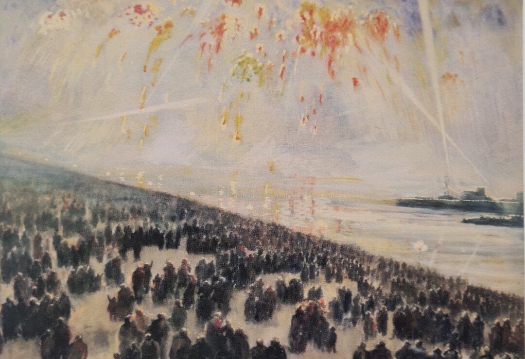 Гавриил Малыш. Первый салют в Ленинграде в честь снятия блокады. 1944