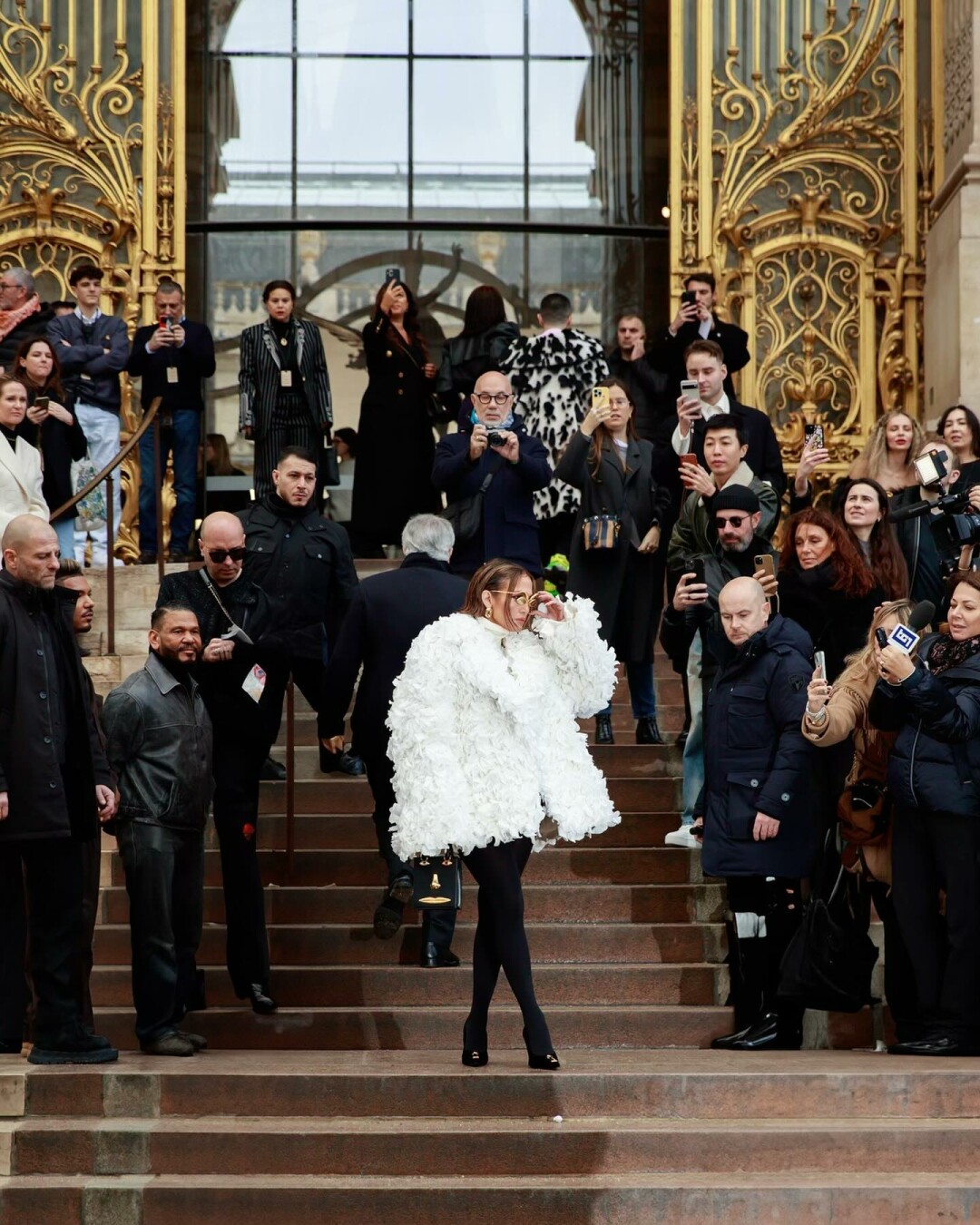 Дженнифер Лопес на показе Schiaparelli