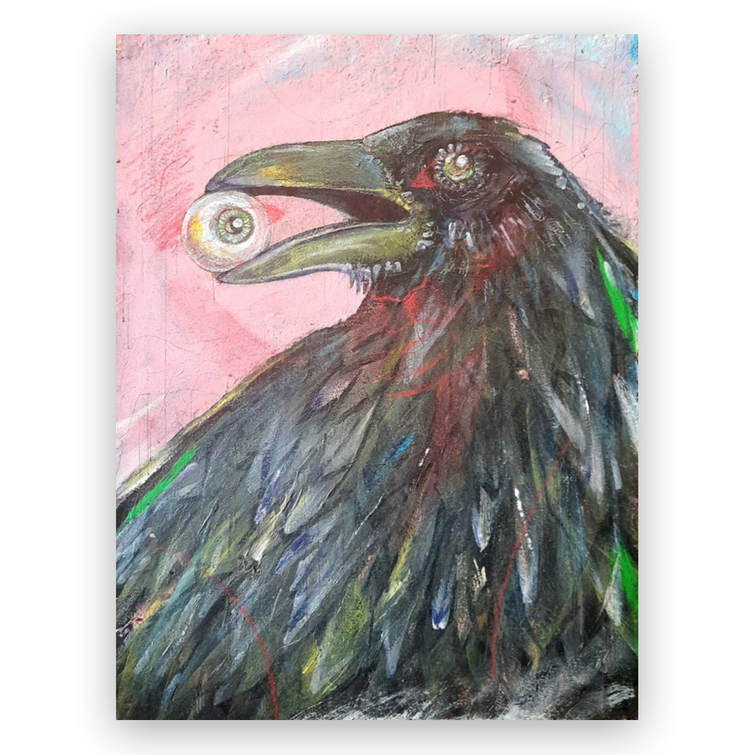 Фёдор Винс, «Взор» 25х35 см Уже в школьные годы он поражал учителей своими неординарными приемами в рисовании, а в 12 лет в его руки попал аэрозольный