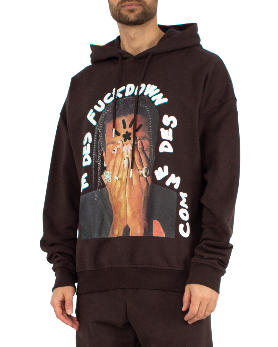 Хлопковый худи с принтом COMME DES FUCKDOWN, 12 300 руб.