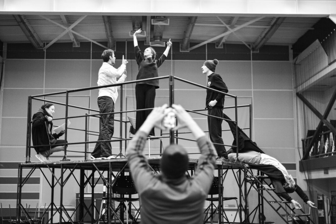 На репетиции