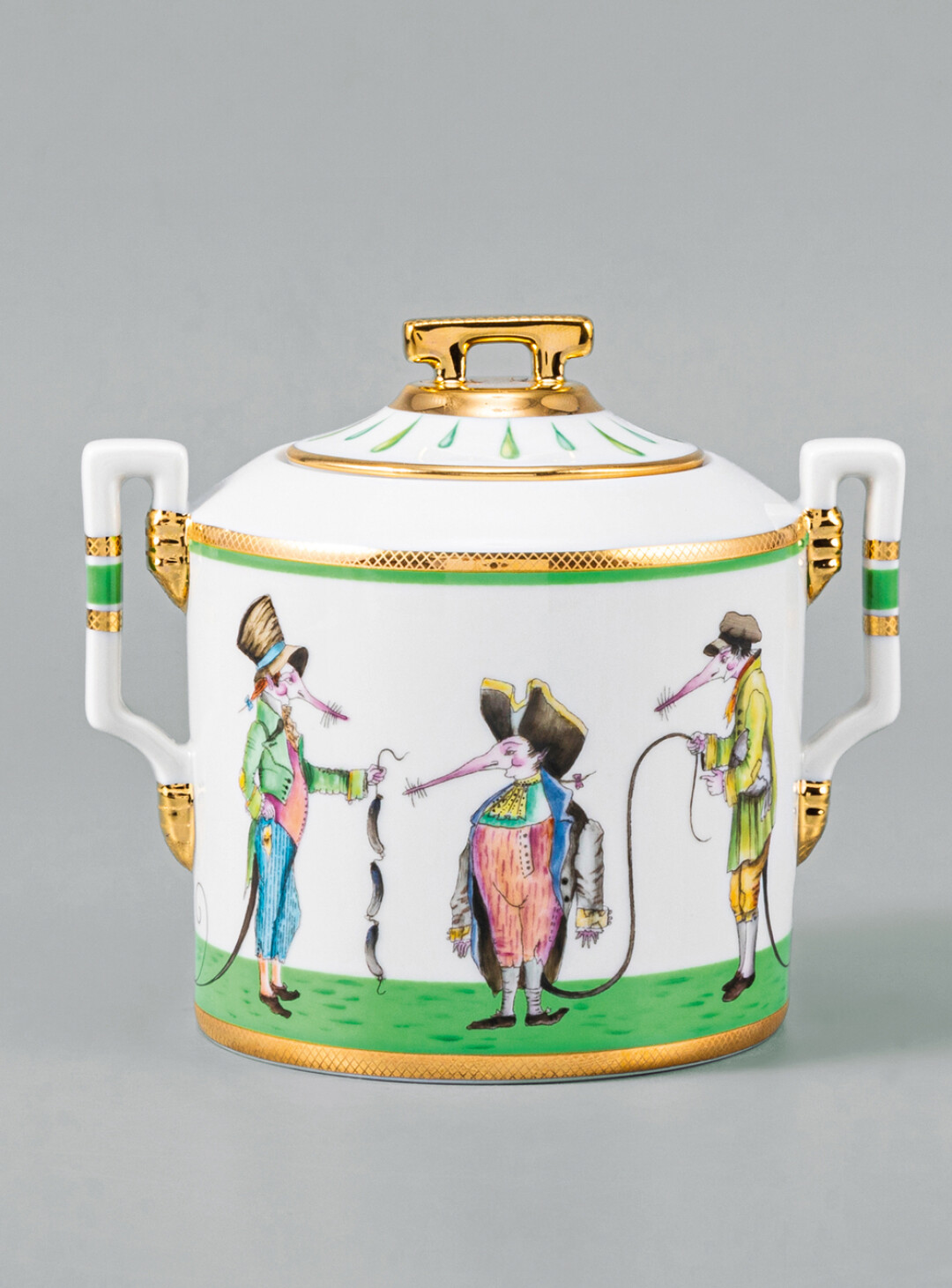 Сахарница из сервиза «Крысята-воришки» из коллаборации ИФЗ и художника Михаила Шемякина