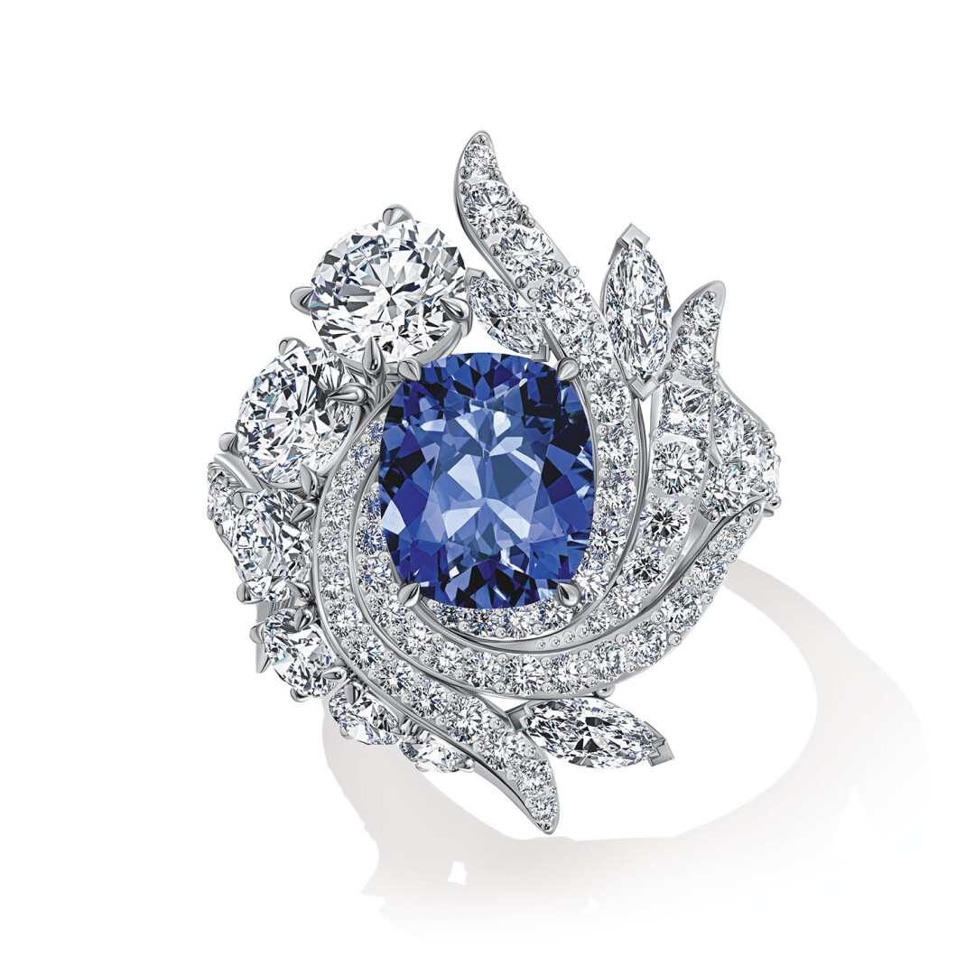 Кольцо Posié с цейлонским сапфиром