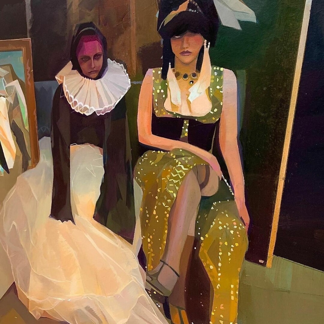 Фрагмент картины «Гримерная», 2024 год