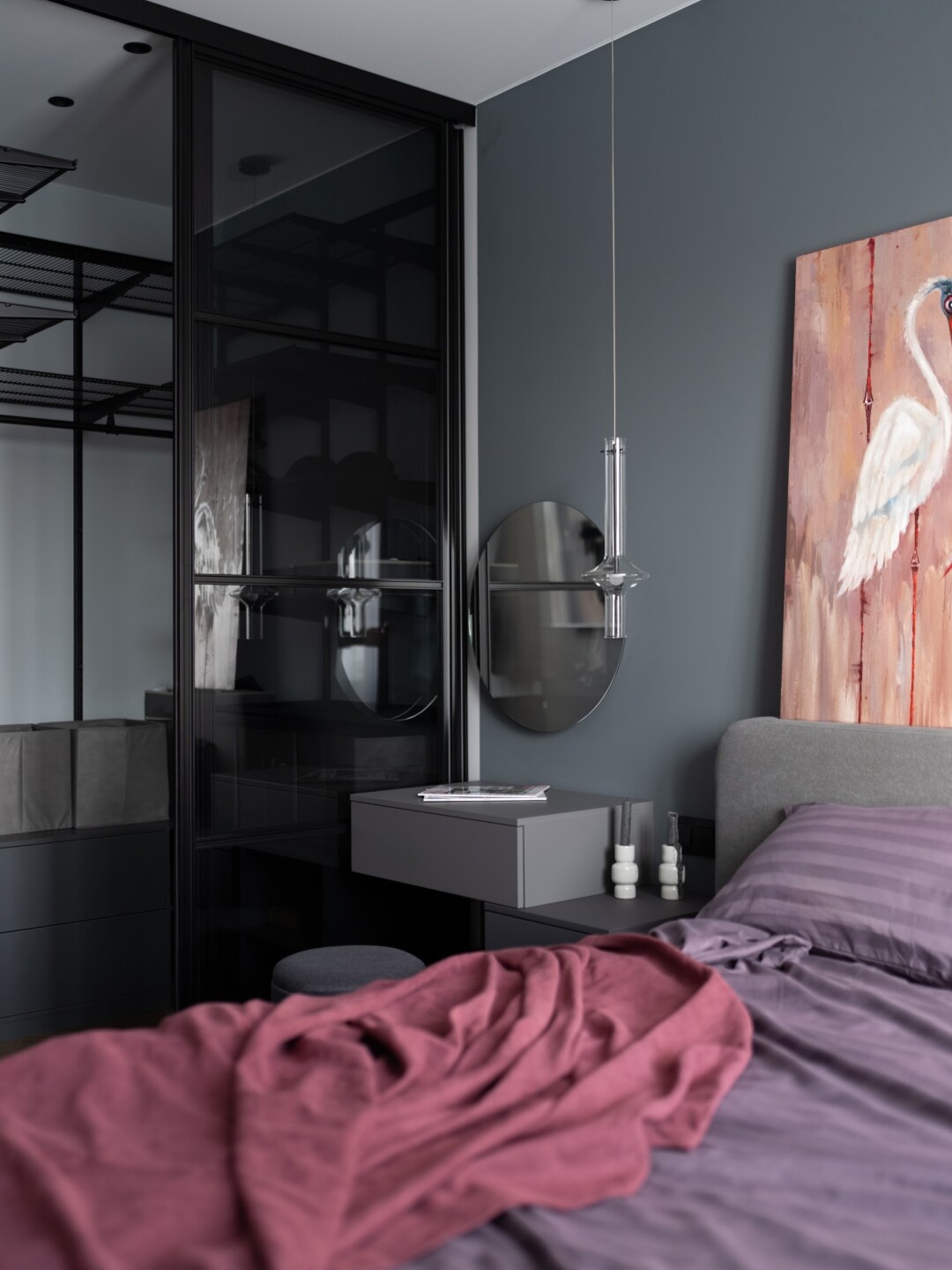 Подвесы в спальне поддерживают общий контекст легкости и воздушность. Aelight