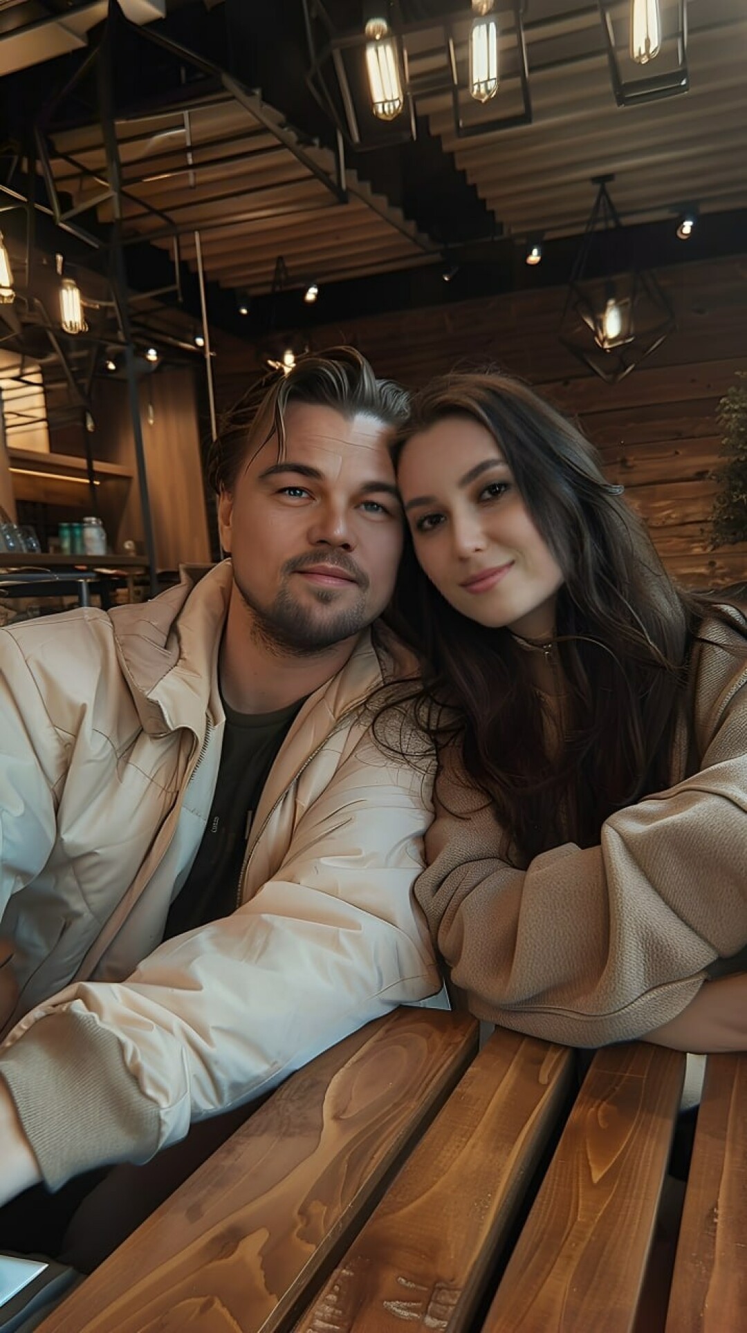 Изображение, сгенерированное нейросетью: Леонардо Ди Каприо и Алсу Мавлиханова