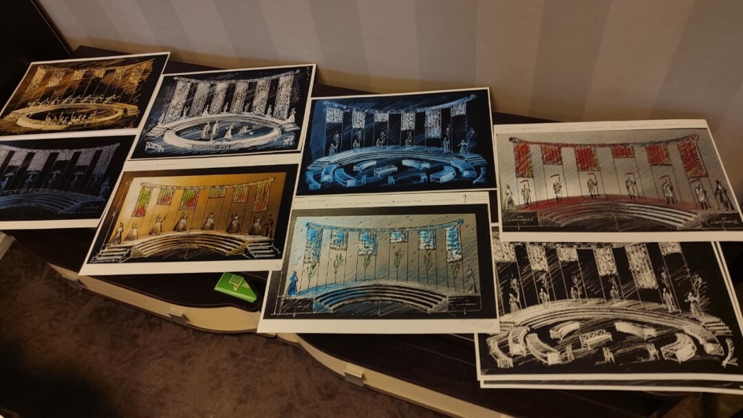 Эскизы декорации к спектаклю