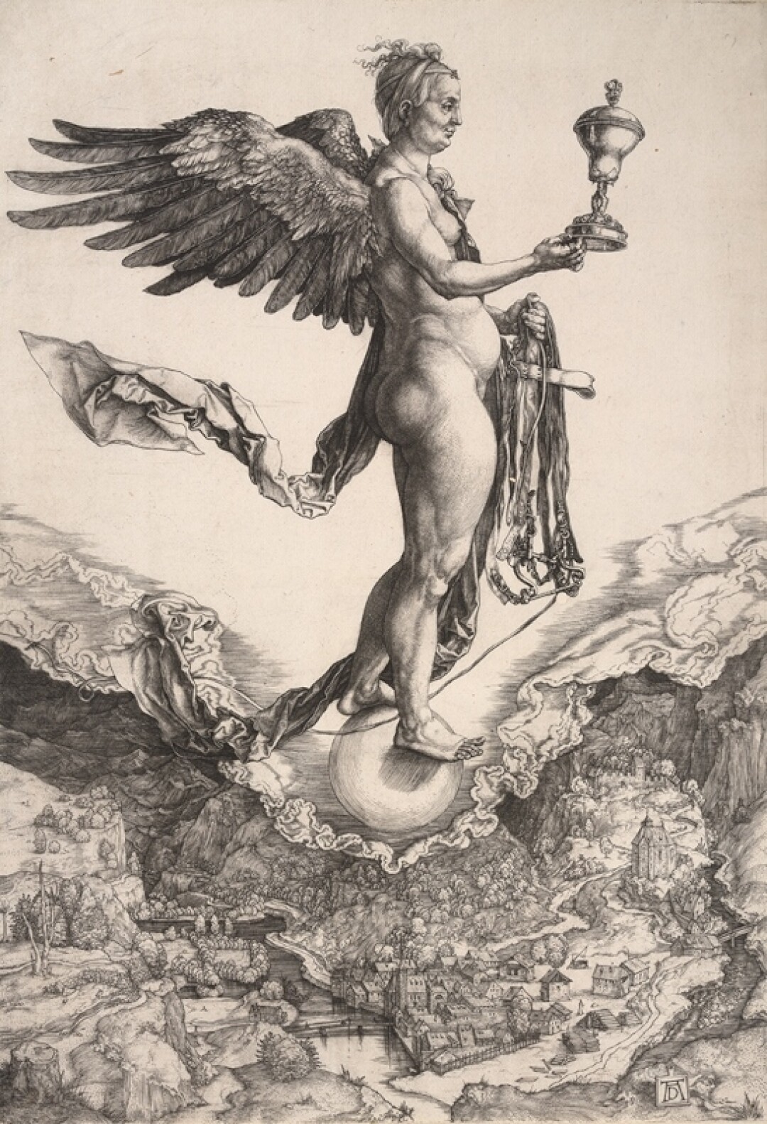 «Немезида». Альбрехт Дюрер. Около 1501 года