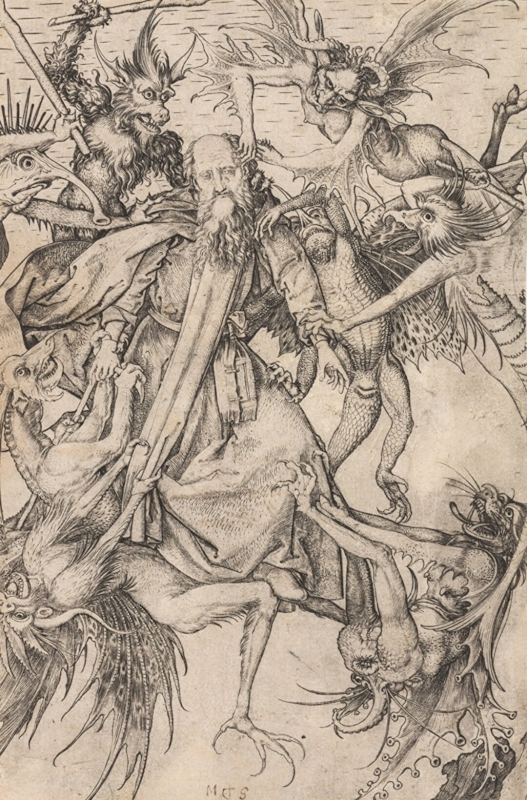 «Терзание святого Антония». Мартин Шонгауэр. 1470-е года