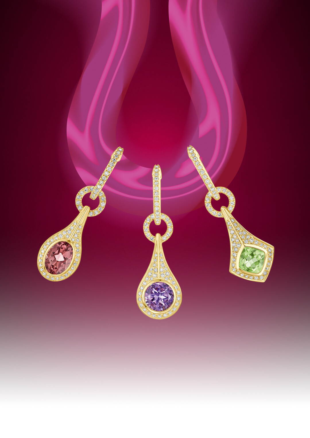 Серьги MIUZ Diamonds с бриллиантами и турмалинами, от 212 940 руб. Серьги MIUZ Diamonds c с аметистами и бриллиантами, от 146 940 руб. Серьги MIUZ