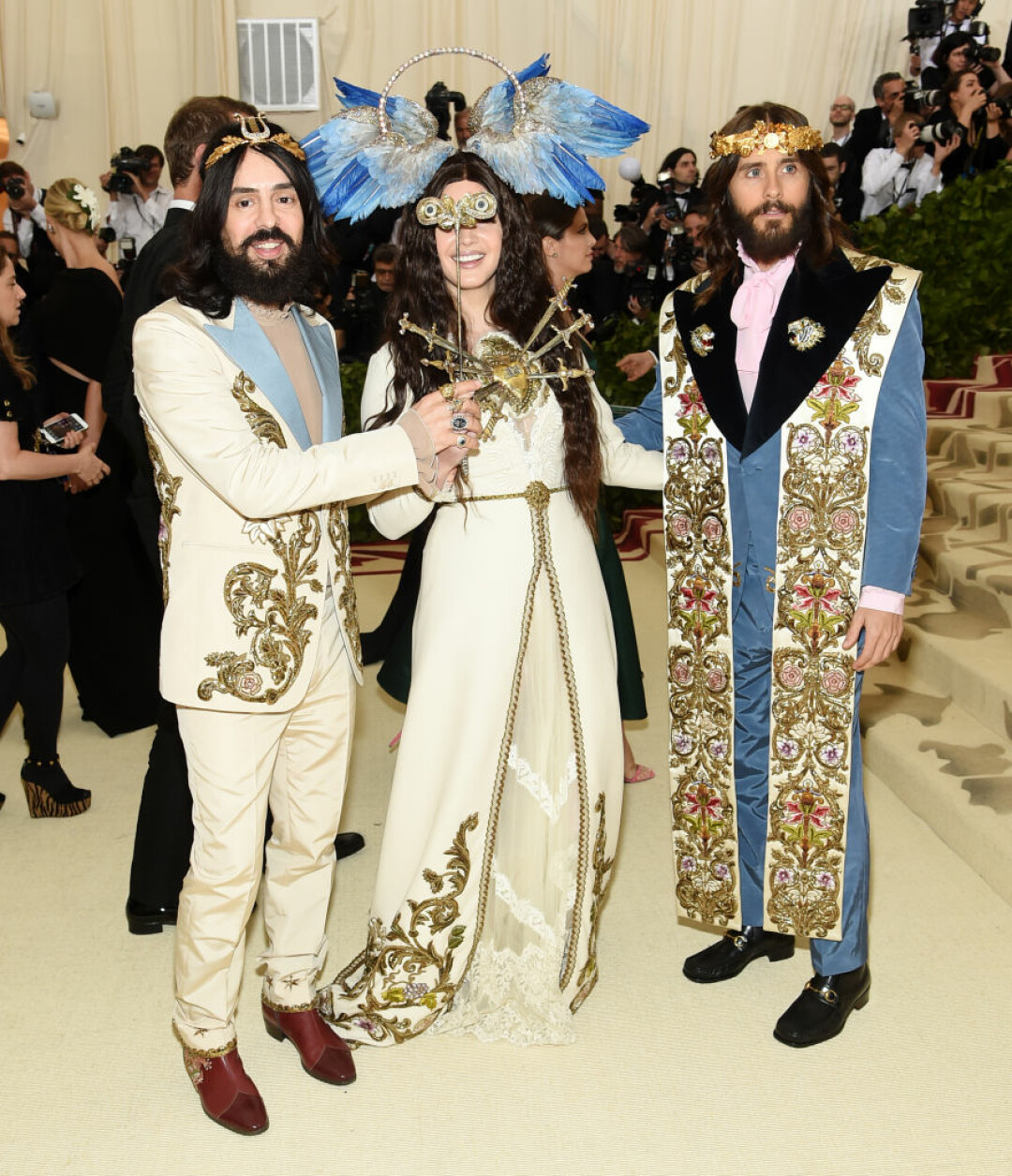 Алессандро Микеле, Лана Дель Рей и Джаред Лето на Met Gala, 2018