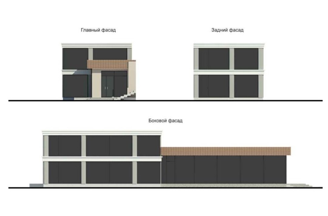 Фасады новой пристройки