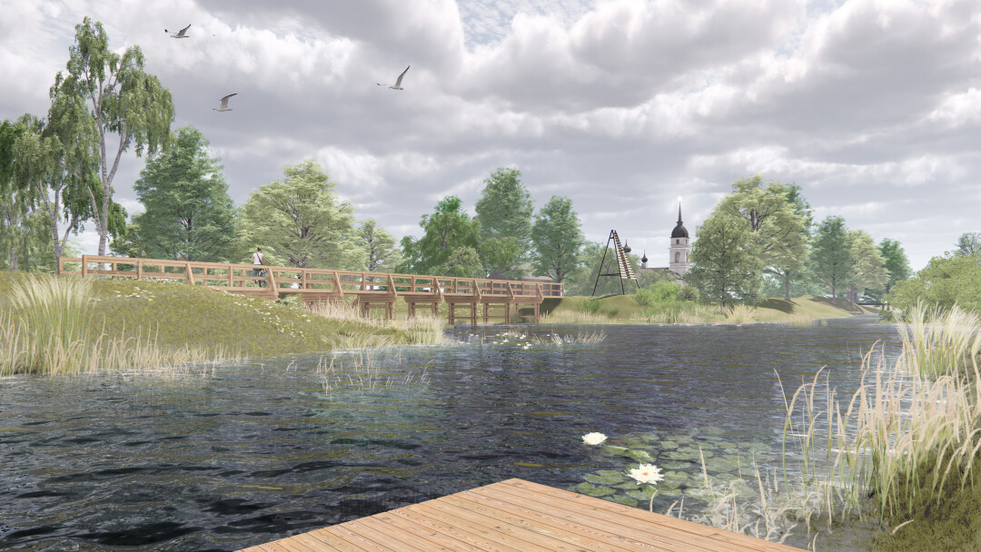 Деревянный мост в Кобоне