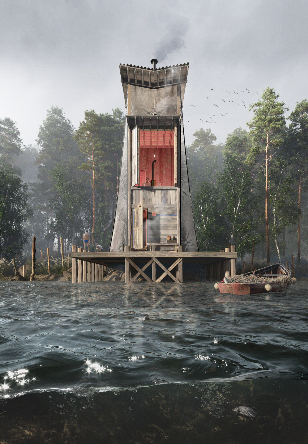 Проект бани на Волге