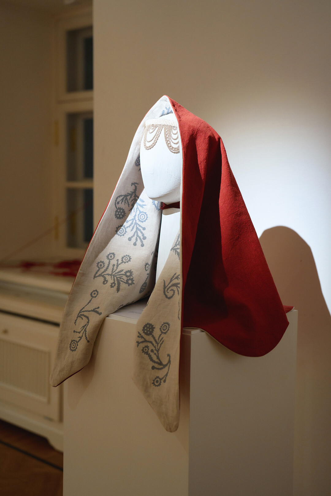 Архангельский платок с набойкой и очельем