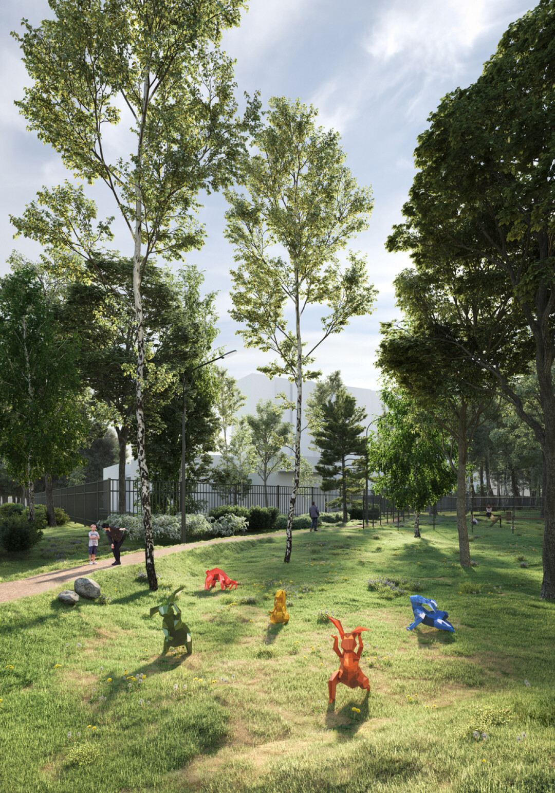 Лужайка для йоги в экорайоне «Юнтолово»