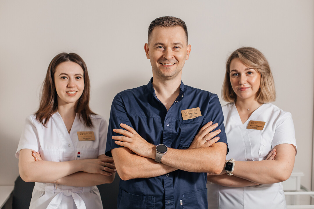 Врачи клиники RENEW SKIN: Татьяна Варенова, Алексей Емельянов и Екатерина Кулаго