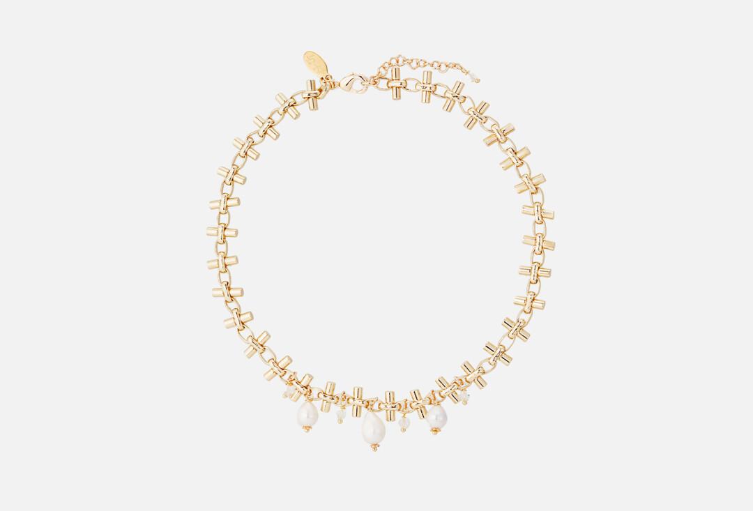 Цепь с жемчужными подвесками Bluejay Golden pearl