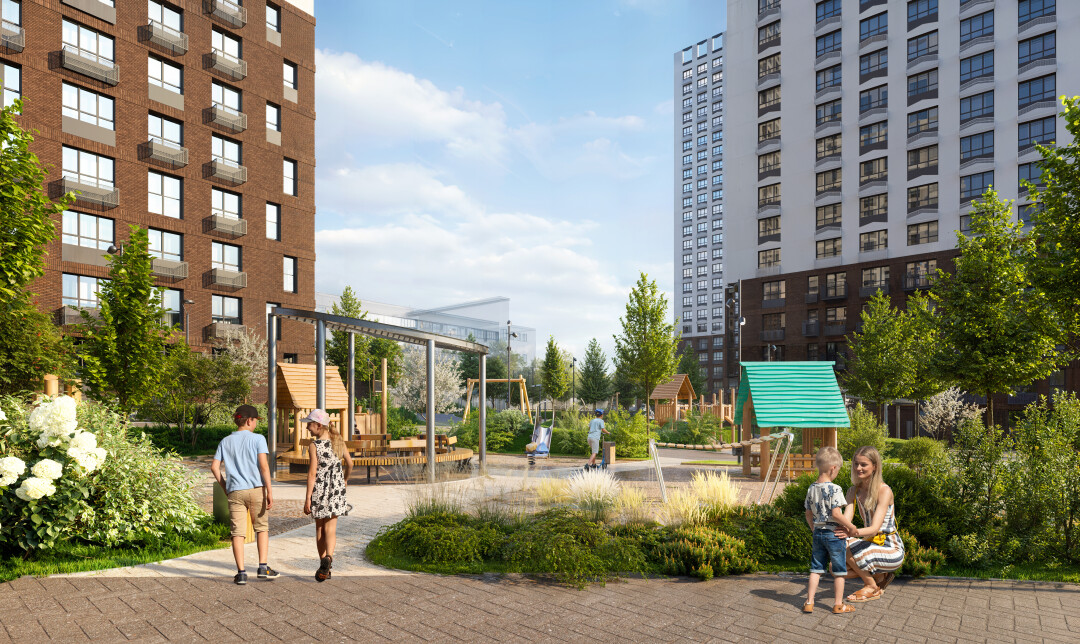 Игровые площадки продуманы с учетом интересов малышей, ребят постарше и подростков