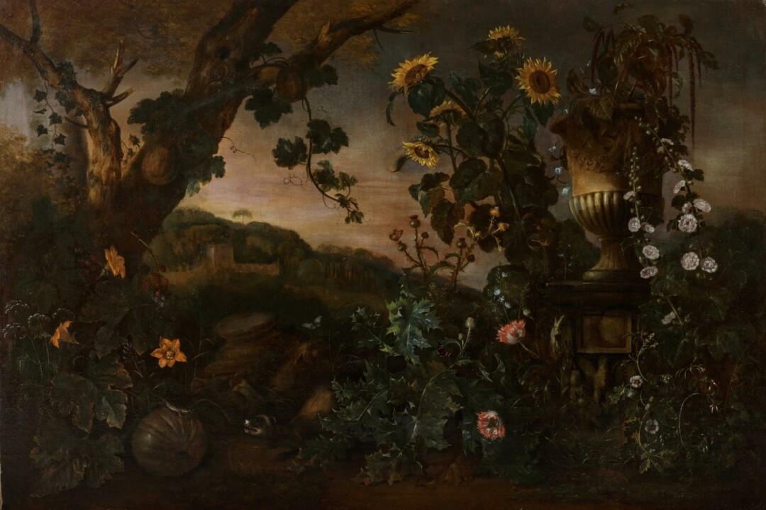 Матиас Витхоз, «Пейзаж с садовой вазой», после 1672 года