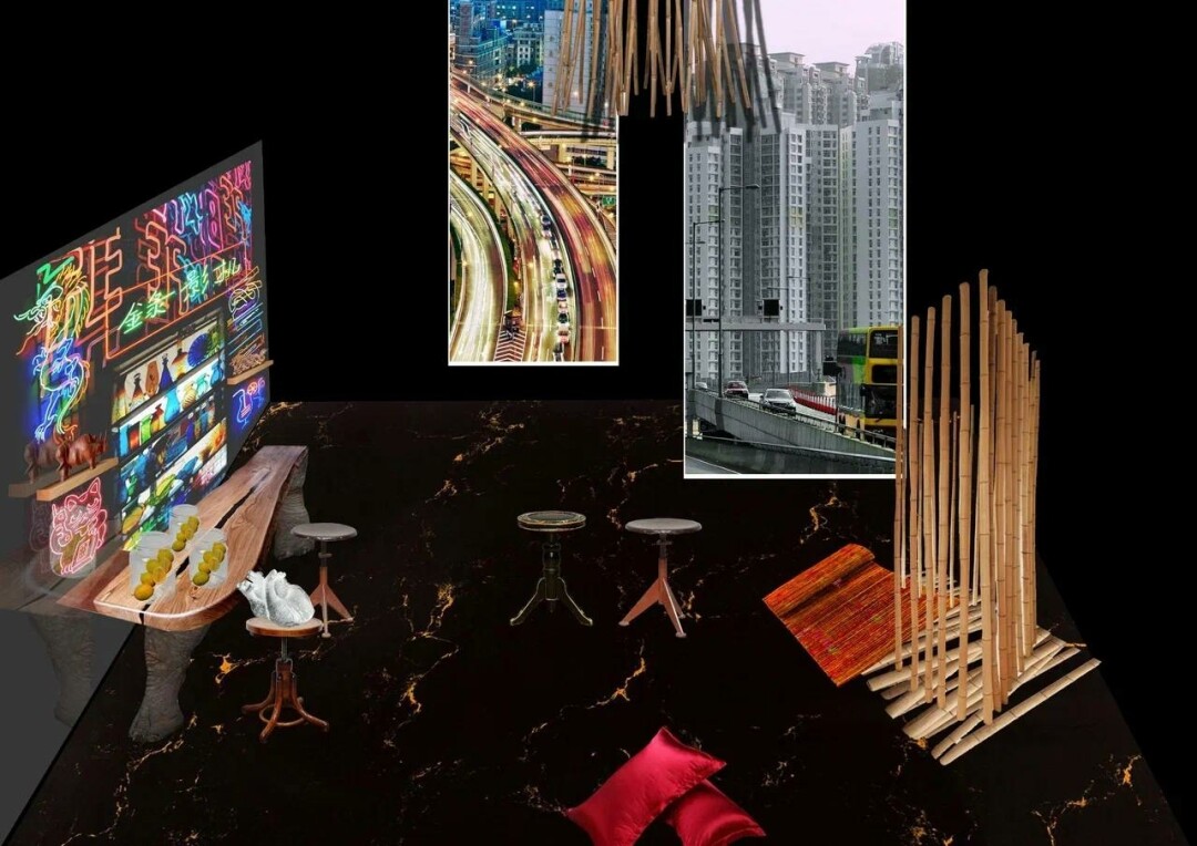 Сценография спектакля "Влюбленный носорог"