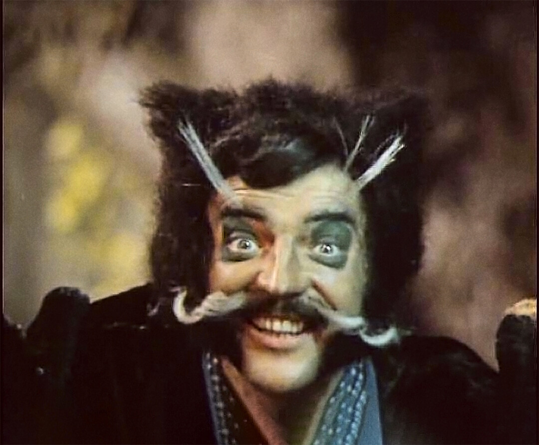 Михаил Боярский в роли Кота Матвея, фильм-сказка «Новогодние приключения Маши и Вити», 1975 год, киностудия «Ленфильм»