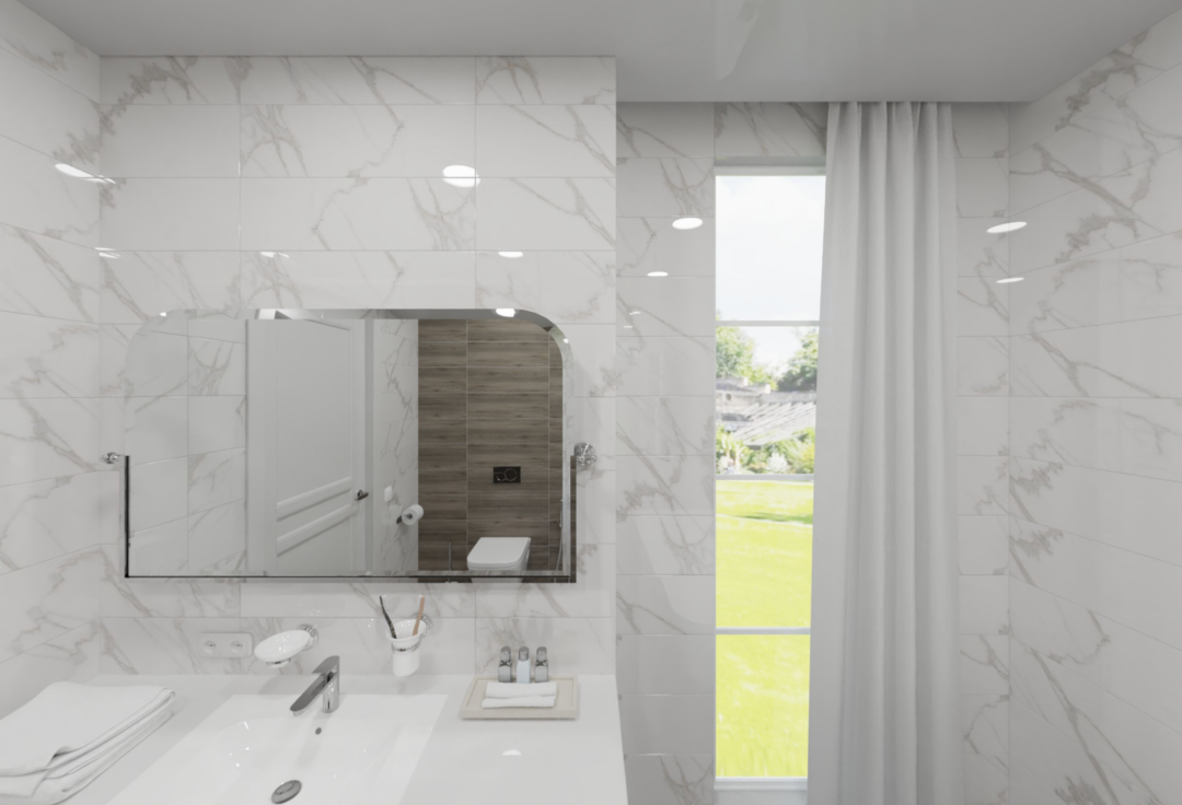 Ванная комната с плиткой из коллекции Kipling