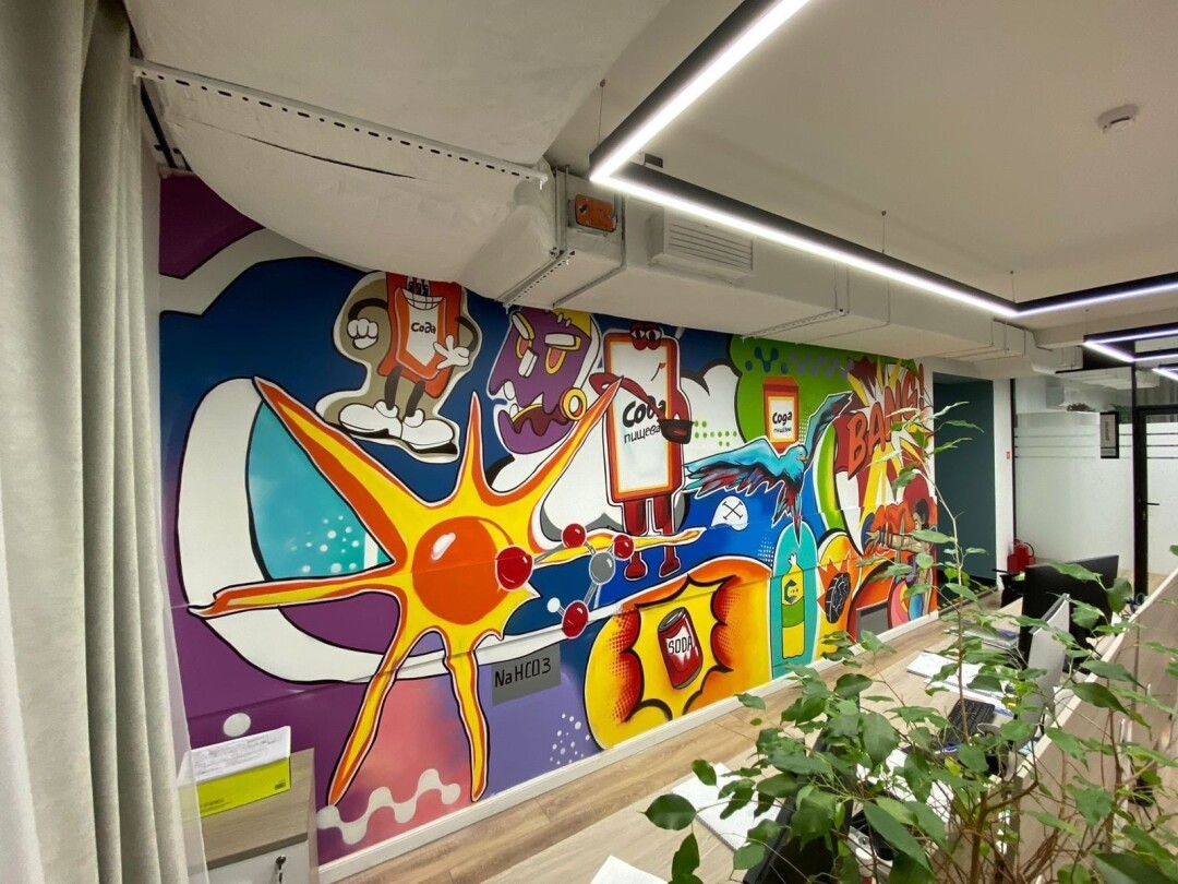 Художественная роспись стен в офисе (Москва)